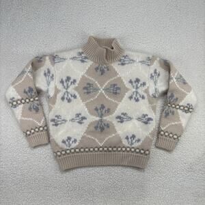 Vintage Lauren Hansen Wool Angora Rabbit Blend Turtleneck Sweater Small Petite